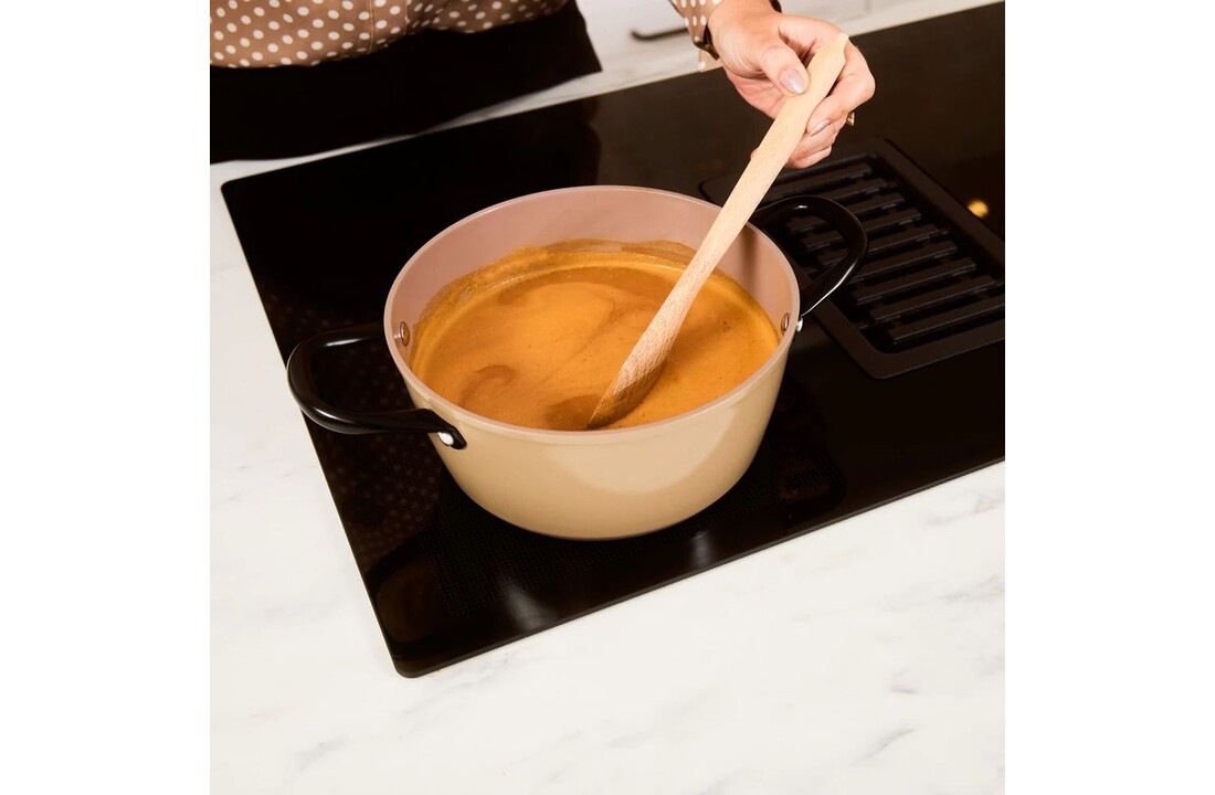 Cook & Pan Taupe of Mind Honey Kookpan met deksel 20 cm