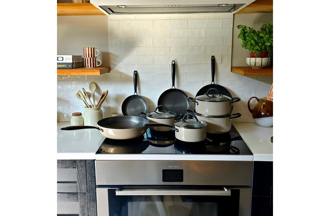 Cook & Pan Taupe of Mind Honey Kookpan met deksel 22 cm