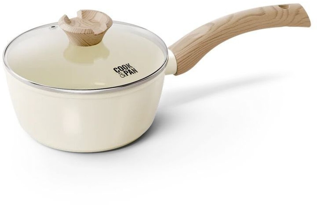 Cook & Pan Go Ivory Steelpan met deksel 18 cm