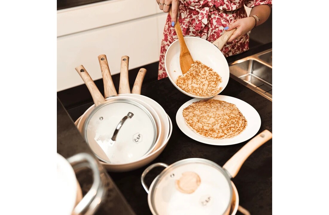 Cook & Pan Go Ivory Steelpan met deksel 18 cm