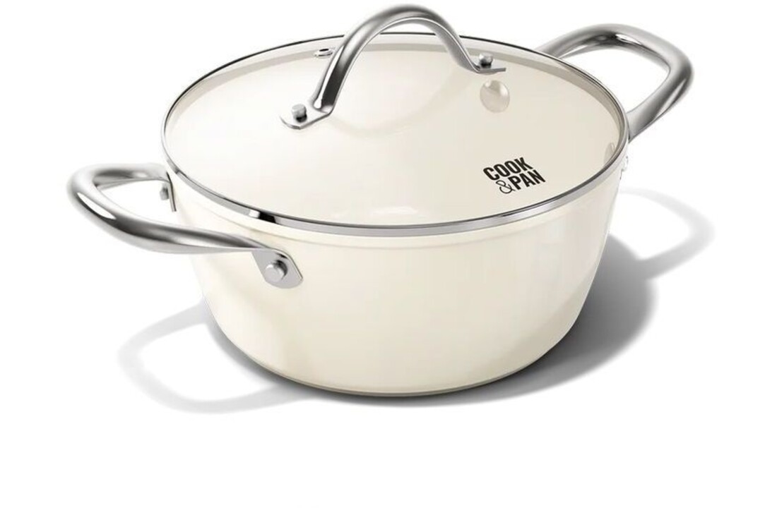 Cook & Pan Go Ivory Kookpan met deksel 20 cm