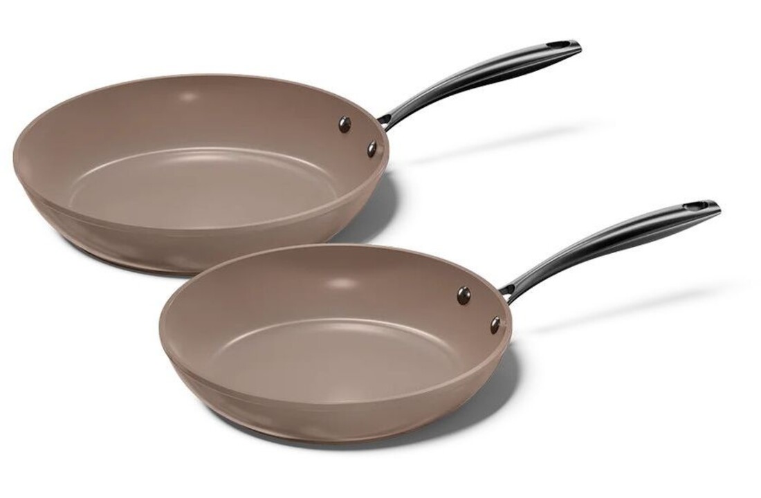 Cook and Pan Taupe of Mind 2-delige Koekenpannenset