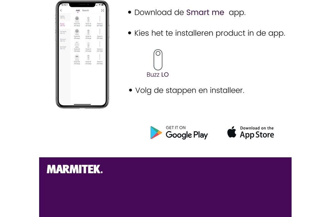 Marmitek Buzz LO + Bell ME Wit - Deurbel