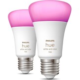 Philips Hue 2x E27 9W A60 Color Ambiance Duo Pack - Slimme lamp