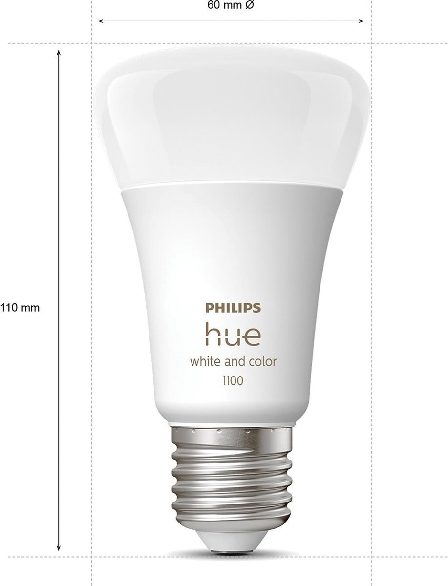 Philips Hue 2x E27 9W A60 Color Ambiance Duo Pack - Slimme lamp