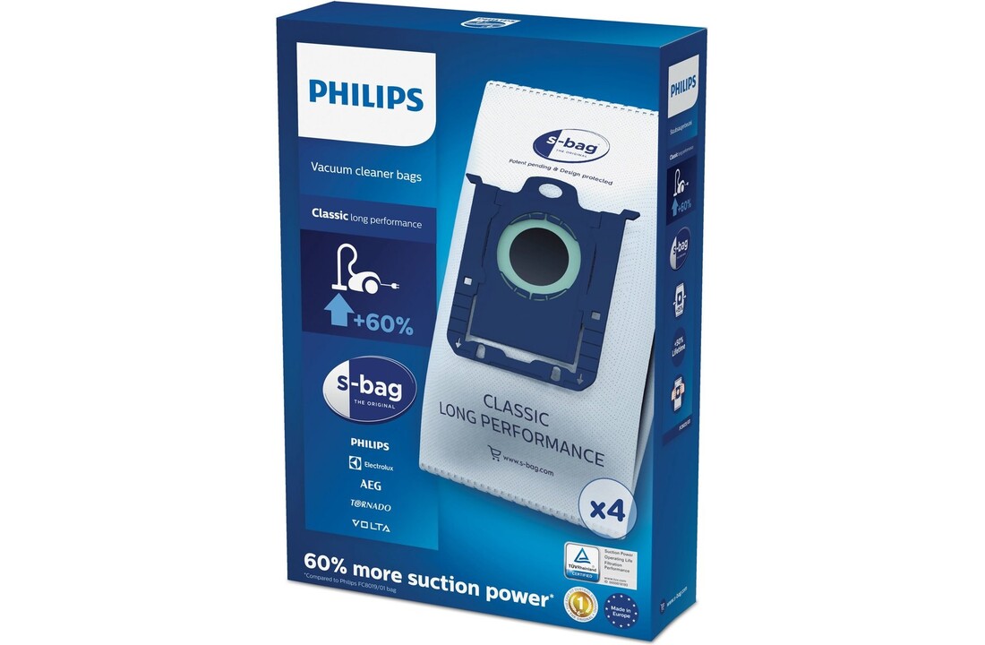 Philips S-Bag FC8021/03 (4 stuks) - Stofzuigerzakken