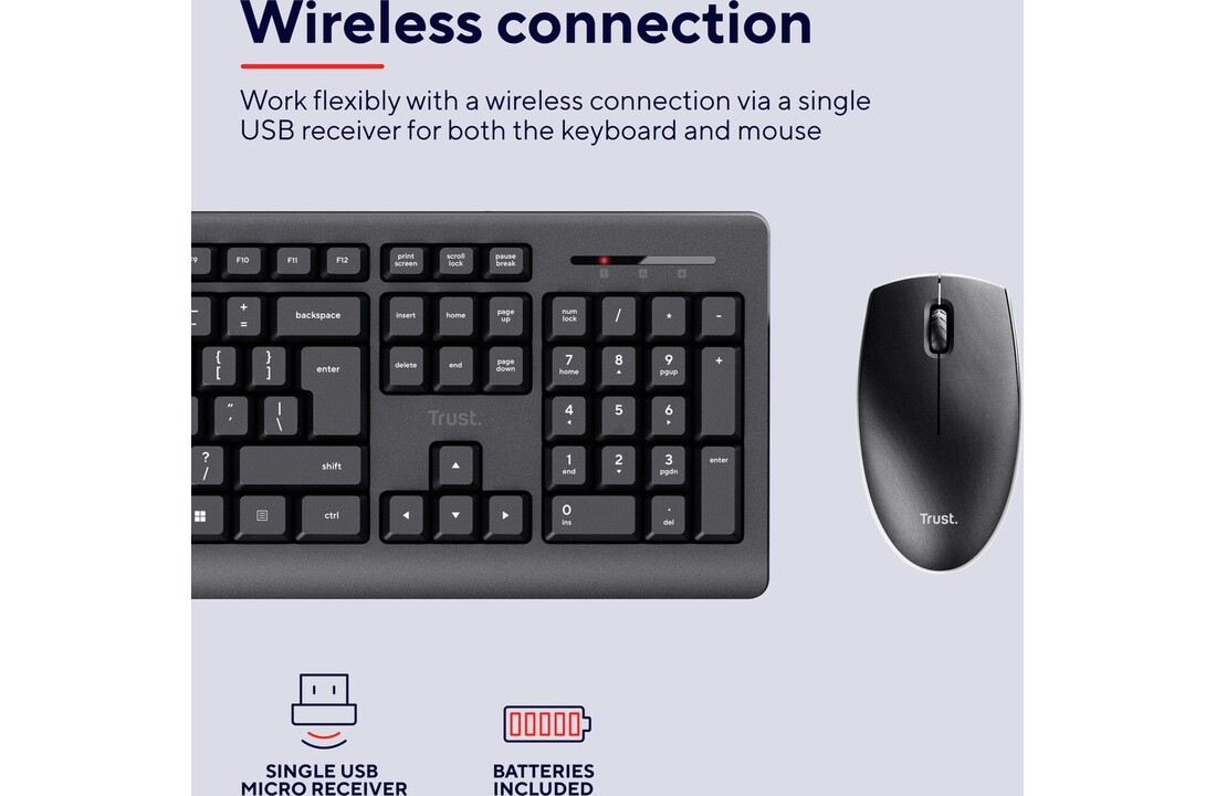 Trust Primo Deskset - Toetsenbord + muis set