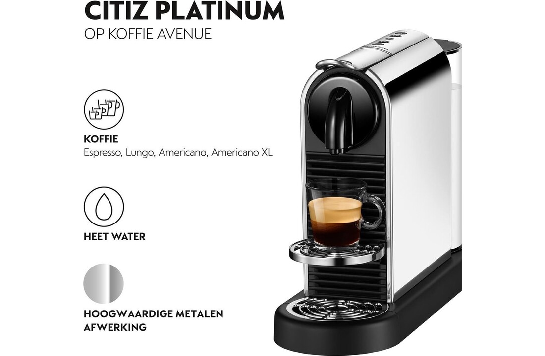 De'Longhi Nespresso CitiZ Platinum EN220.M - Koffiemachine