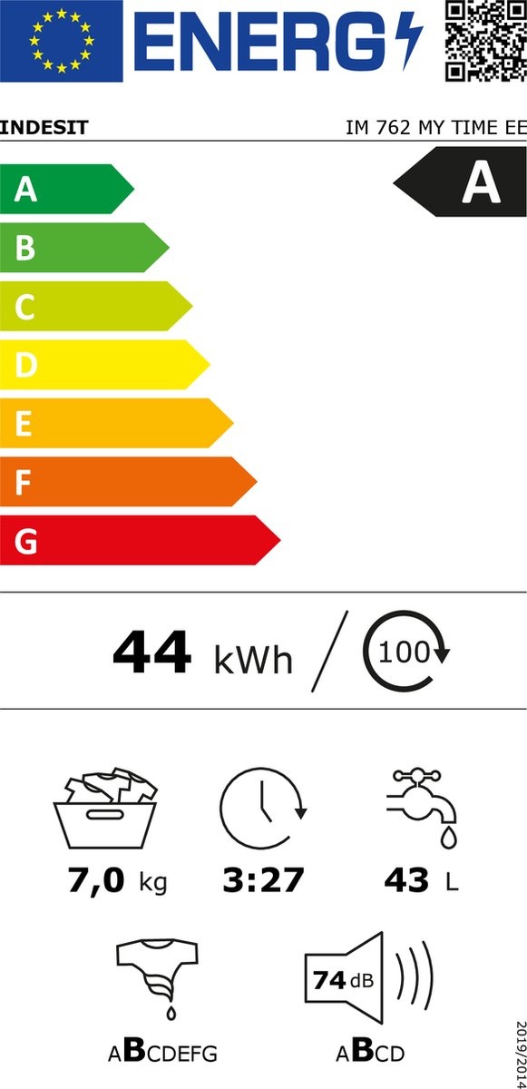 Indesit IM 762 MY TIME EE - Wasmachine