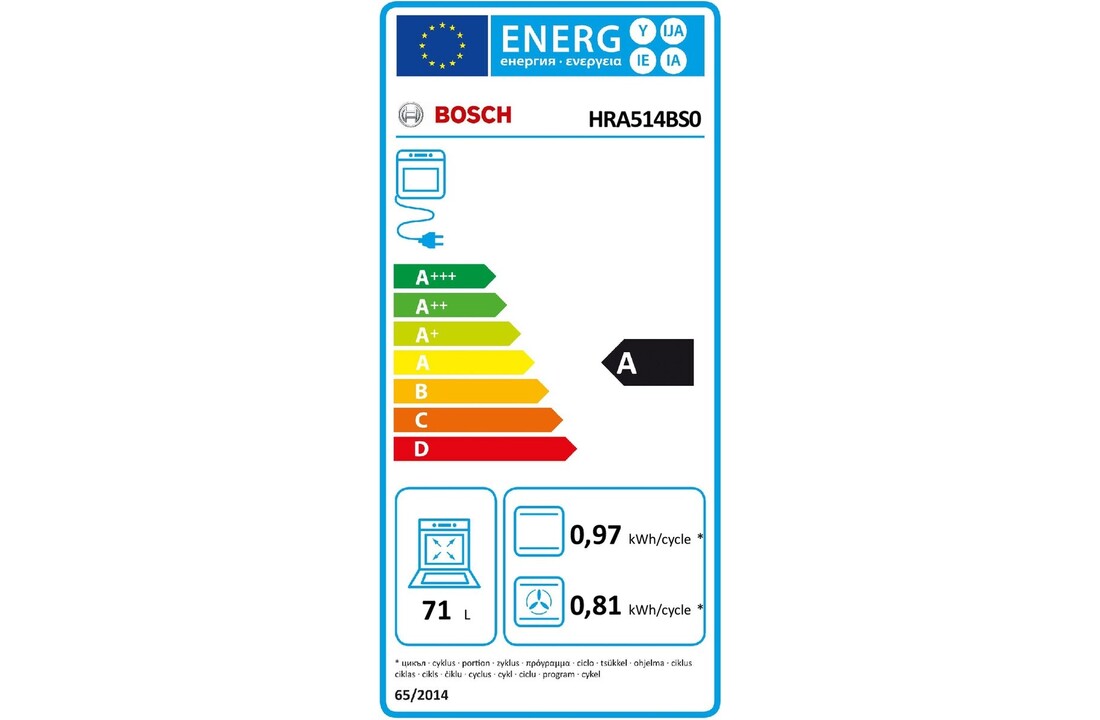 Bosch HRA514BS0 - Inbouw oven