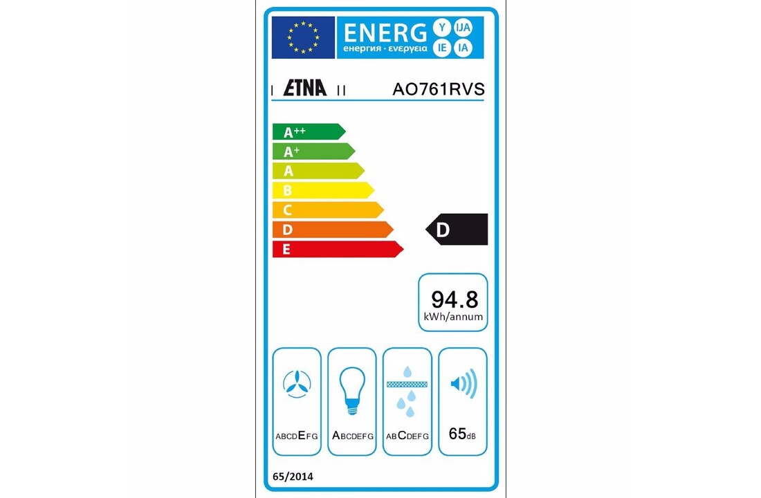 ETNA AO761RVS - Onderbouw afzuigkap