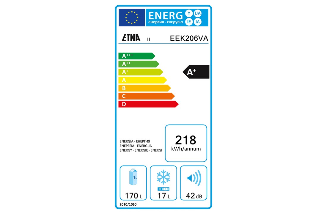 ETNA EEK206VA - Inbouw koel-vriescombinatie