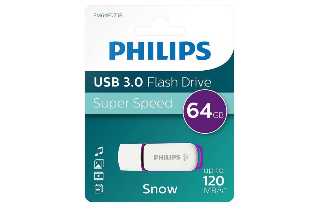 Philips FM64FD75B USB 3.0 64GB Snow Edition - USB-stick