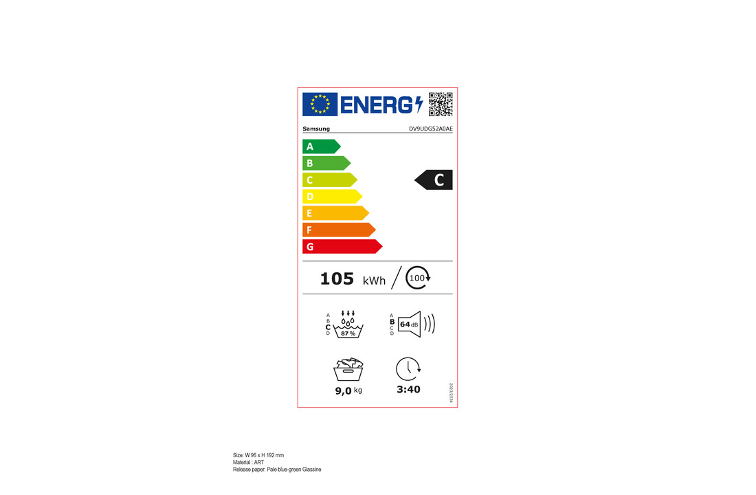 Samsung DV9UDG52A0AEEN - Warmtepompdroger.