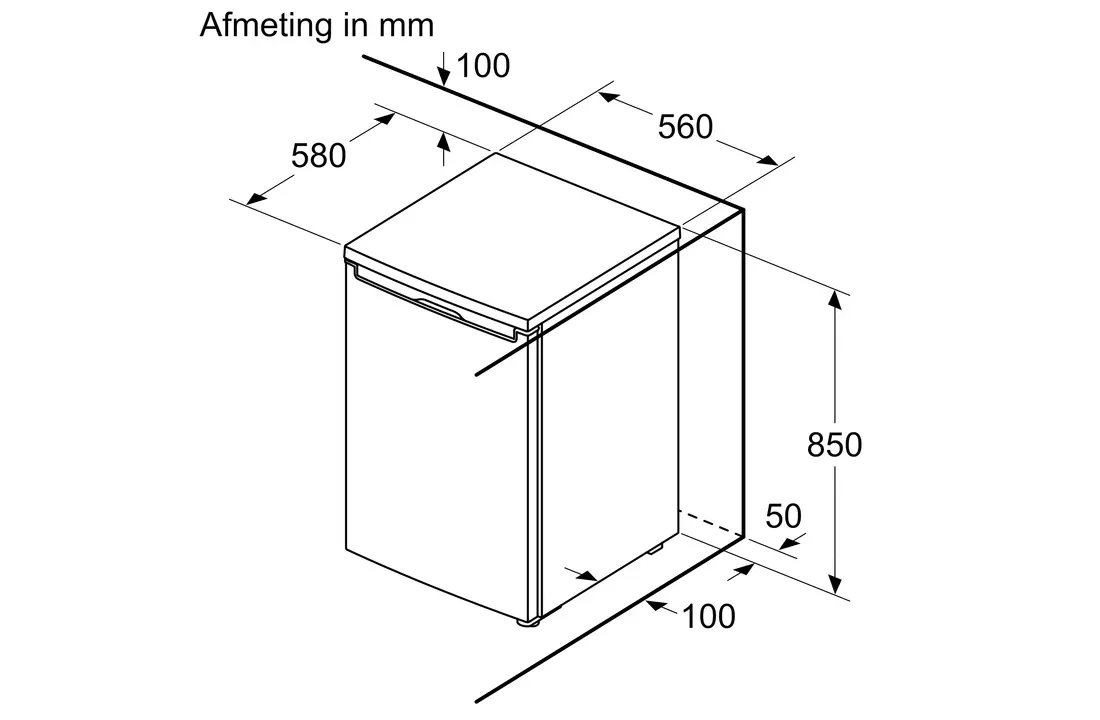 Bosch KTL15NWEB - Tafelmodel koelkast.