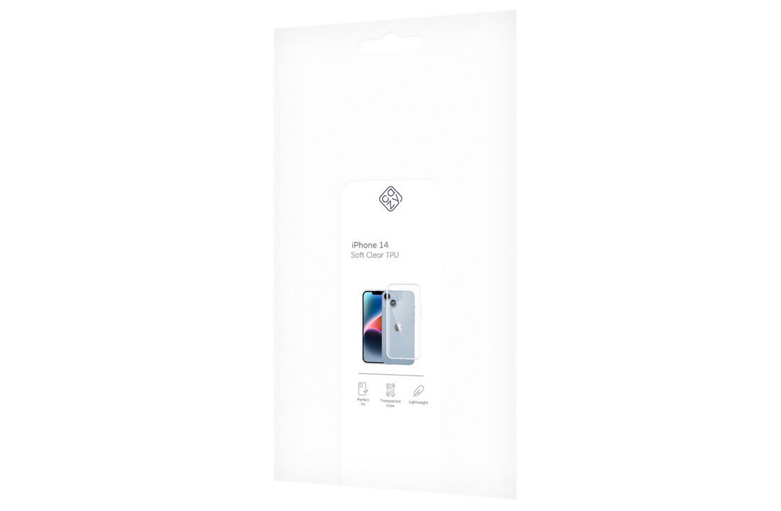 Just in Case Soft TPU Case Transparant voor iPhone 14 - Telefoonhoesje