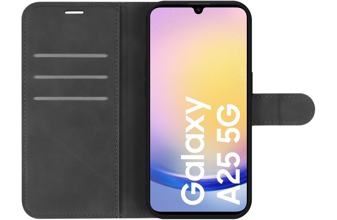 Just In Case Samsung Galaxy A25 Premium Wallet Folio Zwart - Telefoonhoesje