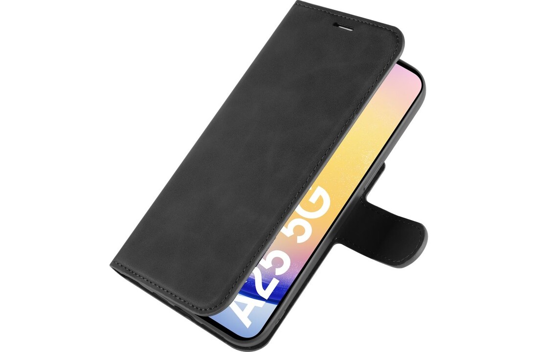 Just In Case Samsung Galaxy A25 Premium Wallet Folio Zwart - Telefoonhoesje