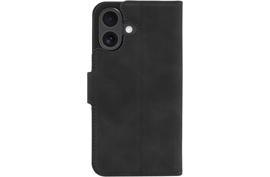 Just in Case iPhone 16 Premium Wallet Case Zwart - Telefoonhoesje