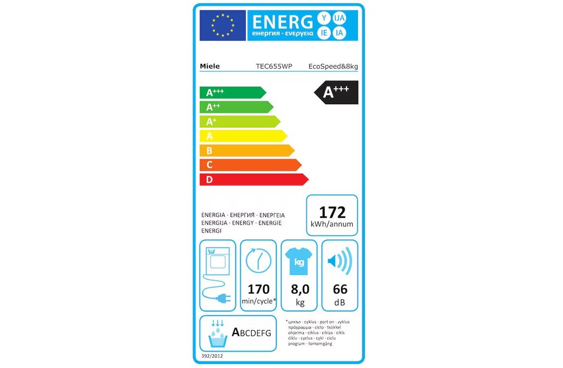 Miele TEC655WP EcoSpeed - Warmtepompdroger