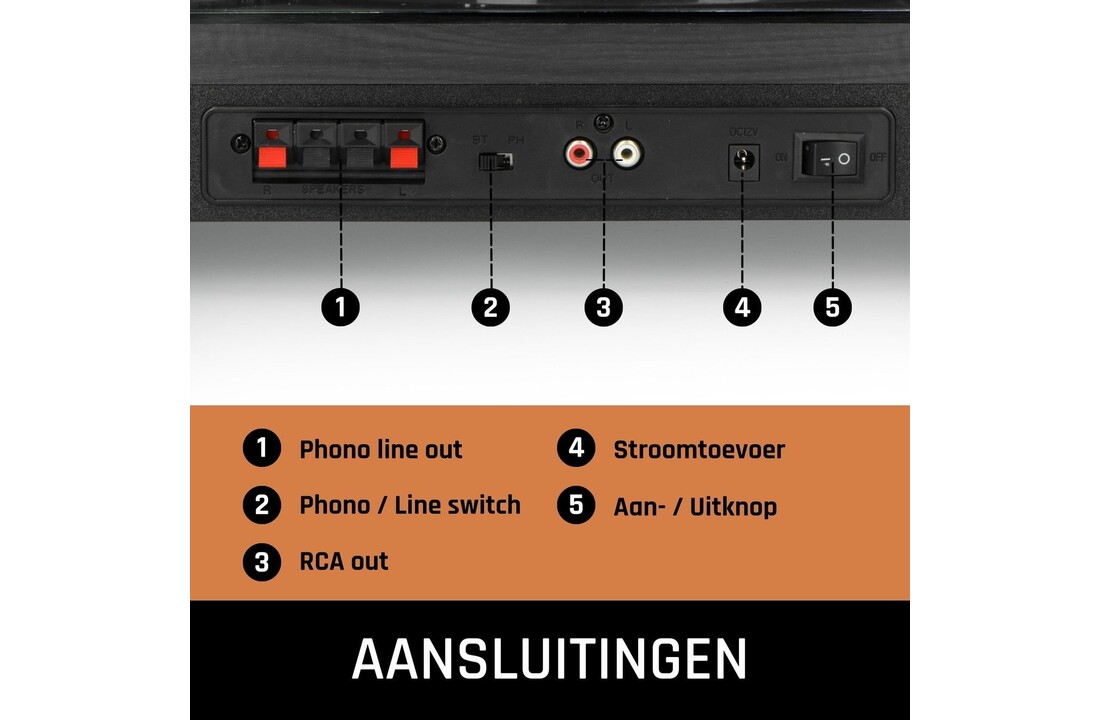Lenco LS-300BK - Platenspeler