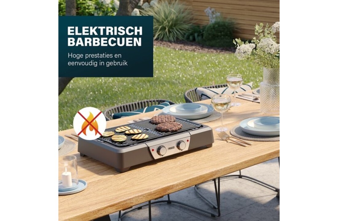 Princess 112254 Elektrische barbecue en tafelgrill - Barbecue
