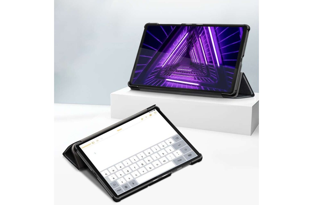 Just in Case Smart Tri-Fold Case - Lenovo M10HD - Zwart - Tablethoes