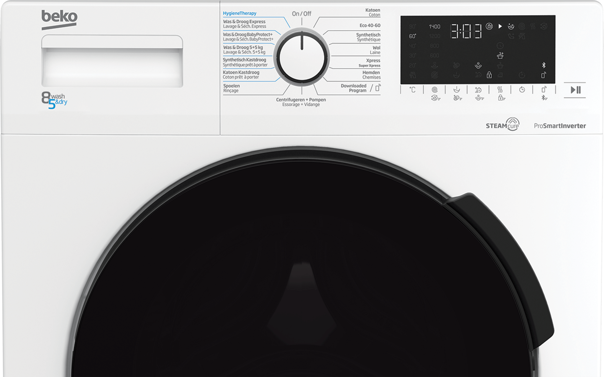 Beko HTV8716XWST - Was-droogcombinatie