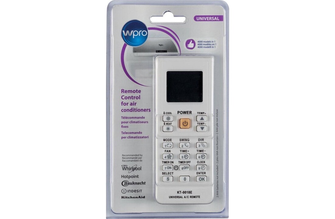 Wpro ARC201 Universele afstandsbediening voor vaste airconditioners