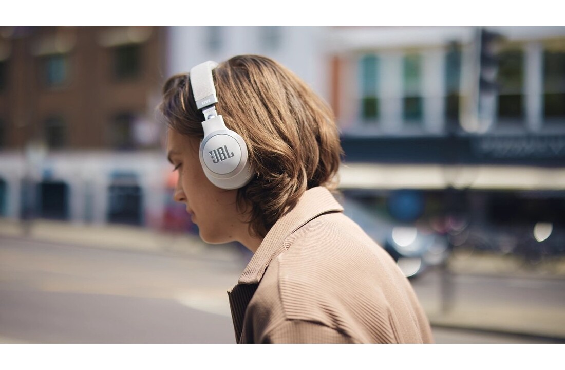 JBL Live 770NC Wit - Draadloze koptelefoon