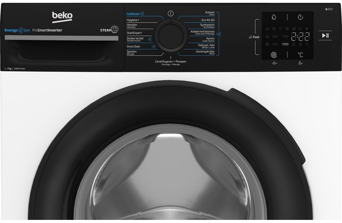 Beko BM3WFU3741B EnergySpin - Wasmachine