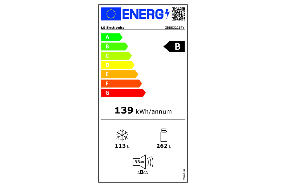 LG GBBS322BPY - Koel-vriescombinatie
