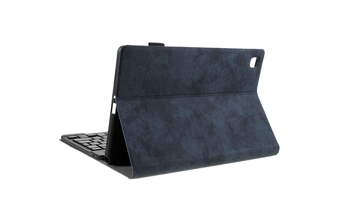 Just in Case Vintage Bluetooth Keyboard Cover - Samsung Galaxy Tab A8 - Blauw - Tablethoes