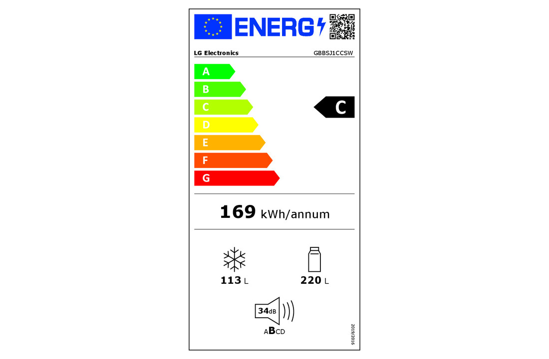LG GBBSJ1CCSW - Koel-vriescombinatie