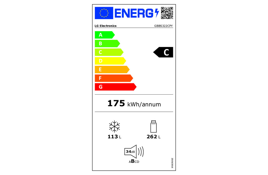 LG GBBS322CPY - Koel-vriescombinatie