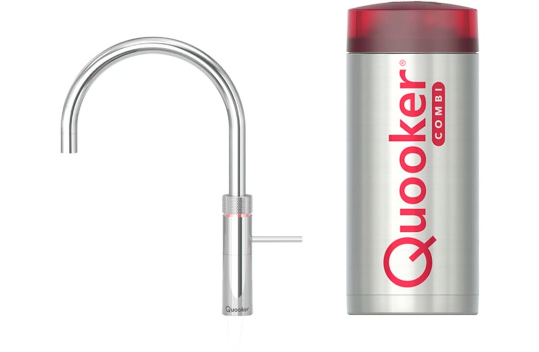 Quooker Fusion Round Chroom met COMBI+ reservoir - Kokendwaterkraan