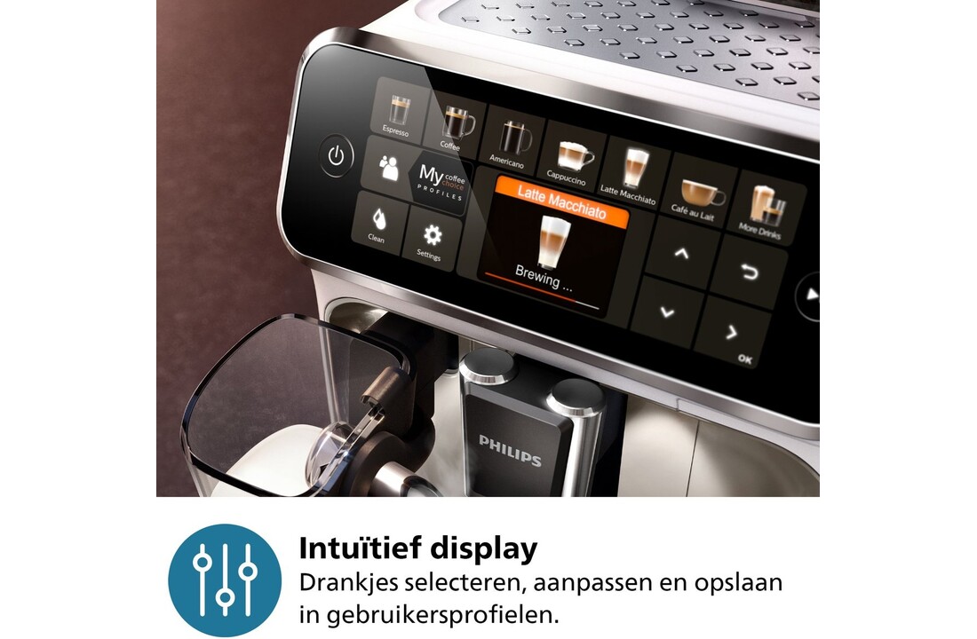 Philips LatteGo Series 5400 EP5447/90 Zwart - Koffiemachine