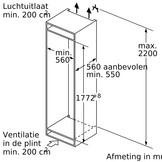 Bosch GIN81AEF0 - Inbouw vriezer