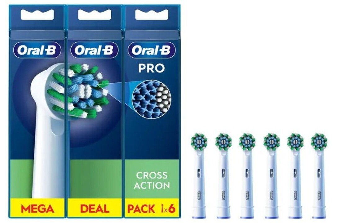 Oral-B CrossAction opzetborstels (6 stuks)