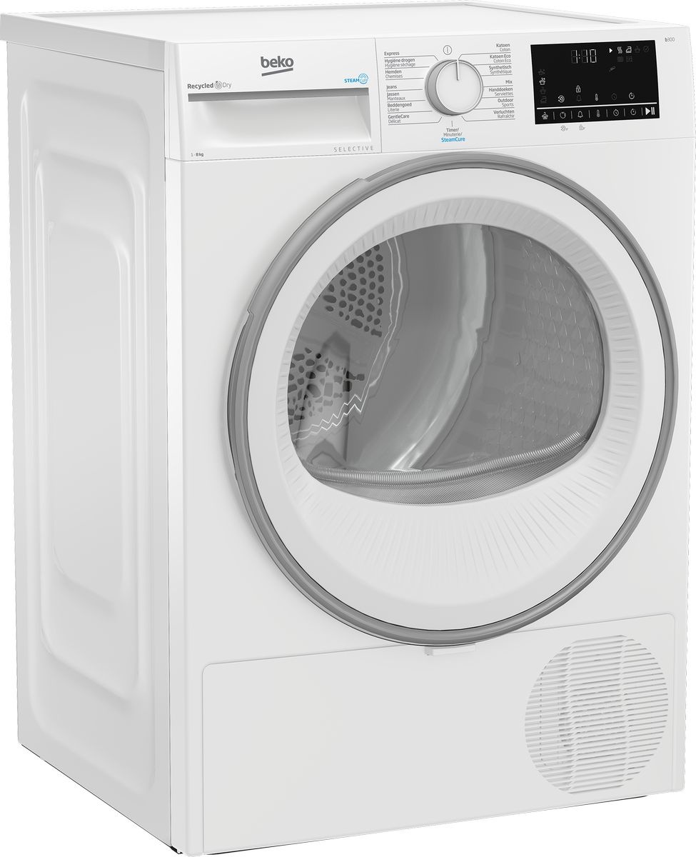 Beko B3T6823W2 SteamCure Selective - Warmtepompdroger .