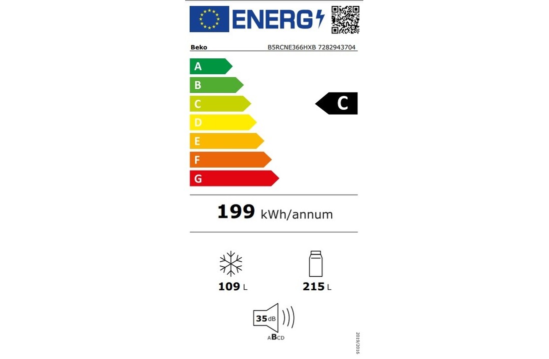 Beko B5RCNA366HG - Koel-vriescombinatie.
