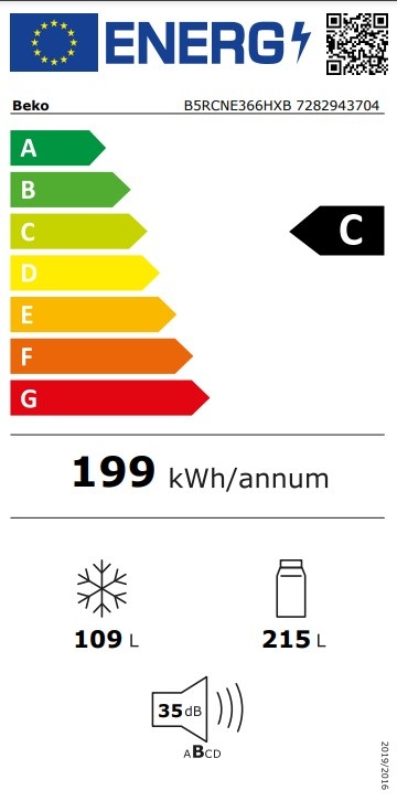 Beko B5RCNA366HG - Koel-vriescombinatie.