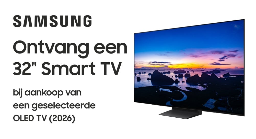 Ontvang een 32" Smart TV  bij een Samsung OLED TV (2026)