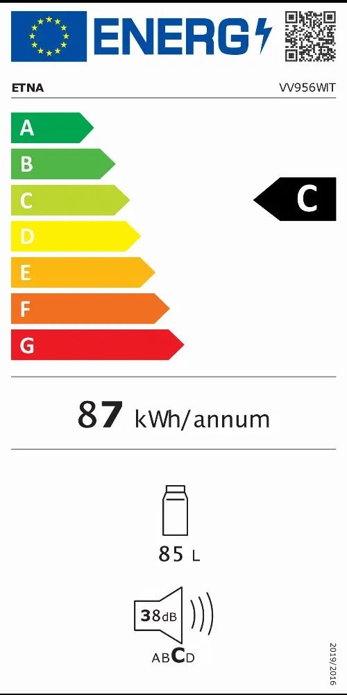 ETNA VV956WIT - Tafelmodel vriezer C-label.