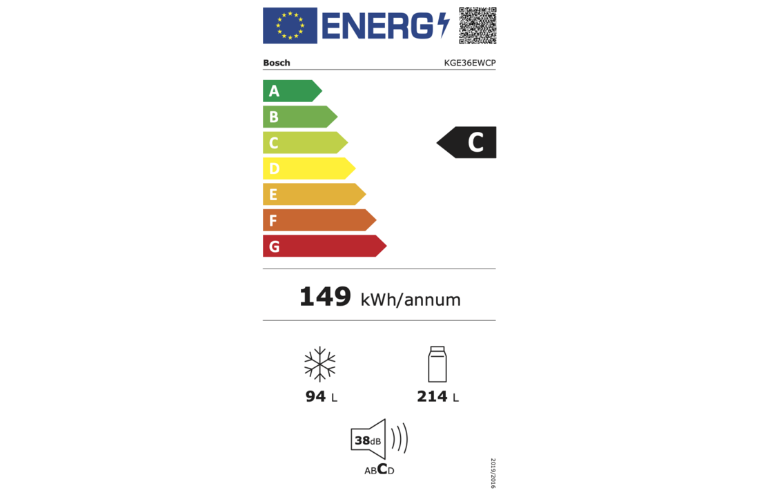 Bosch KGE36EWCP Serie 6 EXCLUSIV - Koel-vriescombinatie