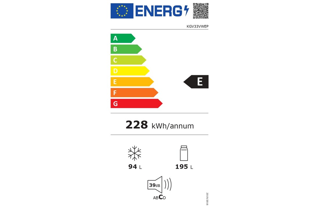 Bosch KGV33VWEP Serie 4 EXCLUSIV - Koel-vriescombinatie