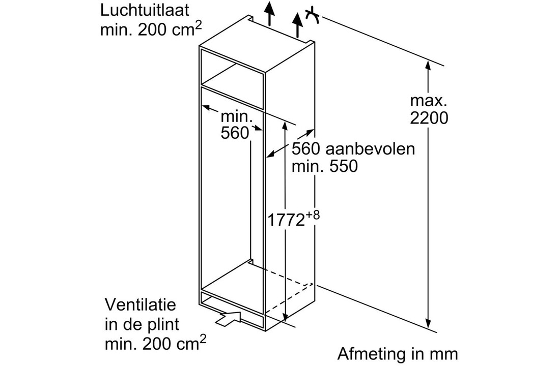 Bosch KIR81EDD0 EXCLUSIV - Inbouw koelkast.