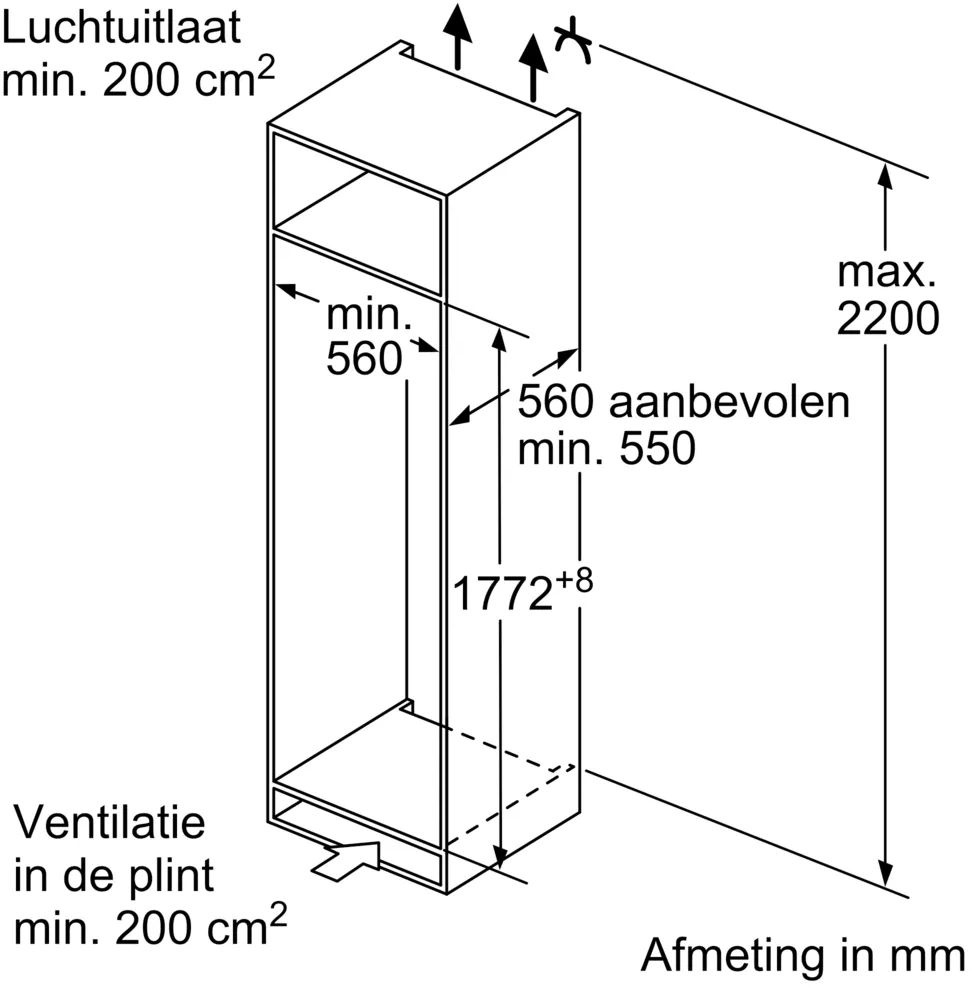 Bosch KIR81EDD0 EXCLUSIV - Inbouw koelkast.