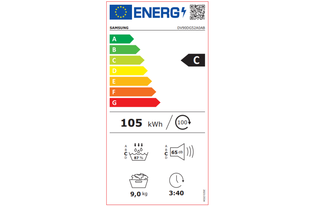 Samsung DV9UDG52A0ABEN - Warmtepompdroger