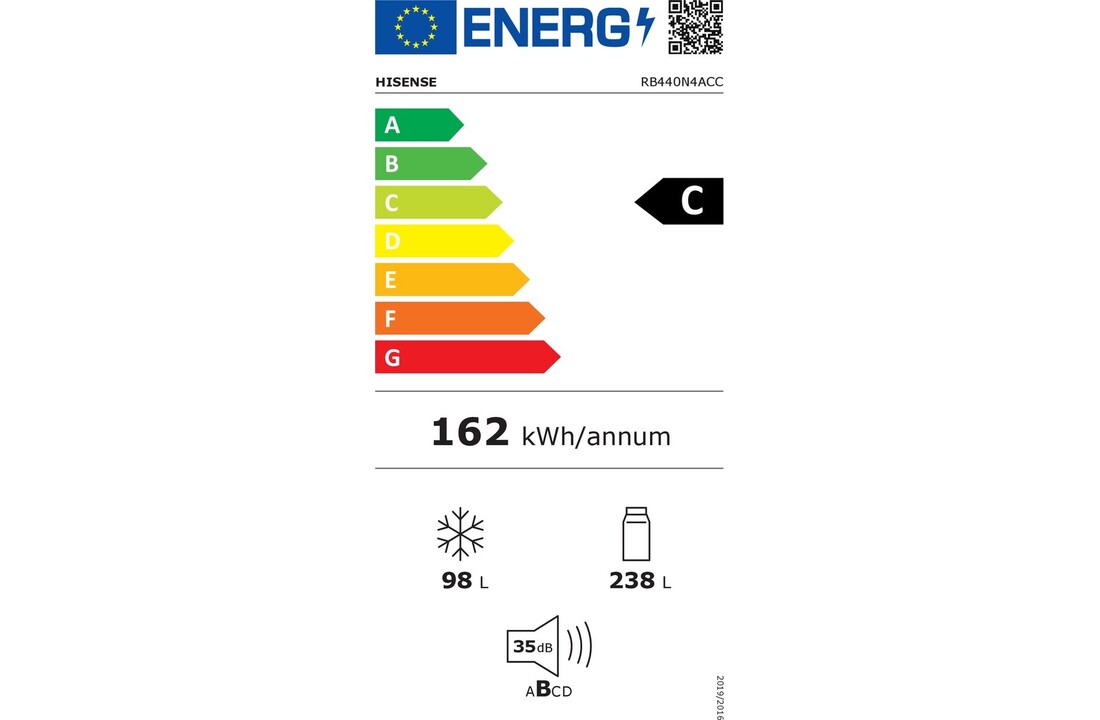 Hisense RB440N4ACC - Koel-vriescombinatie